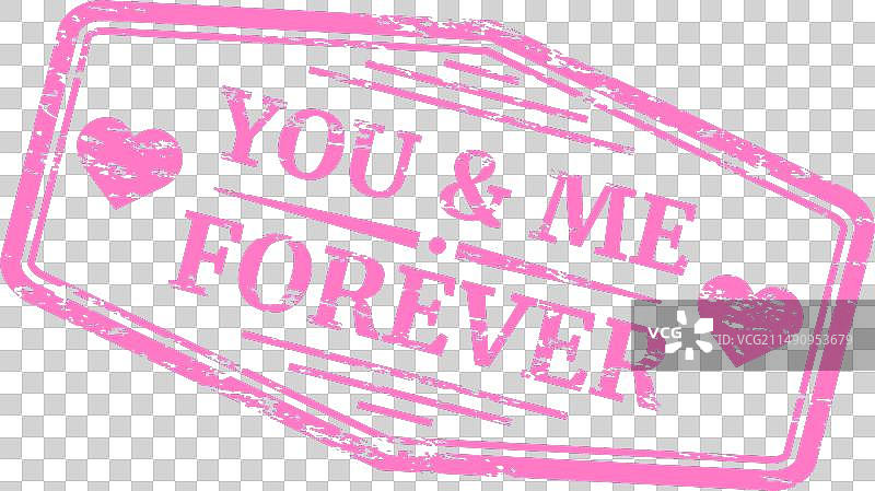 情书邮票粉色邮政标签模板图片素材