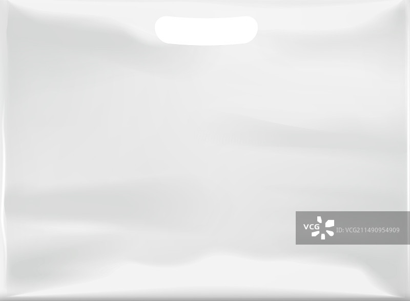 白色塑料袋逼真零售包装模型图片素材