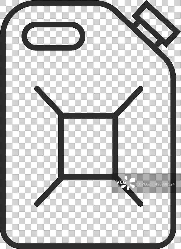 汽油容器线性图标图片素材