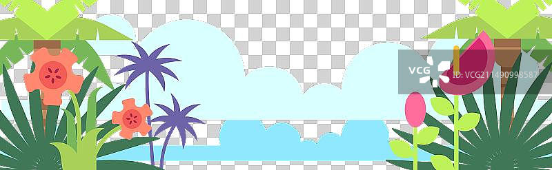 热带海滨水平空旷场景图片素材