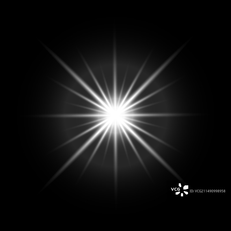 逼真的星光射线元素图片素材
