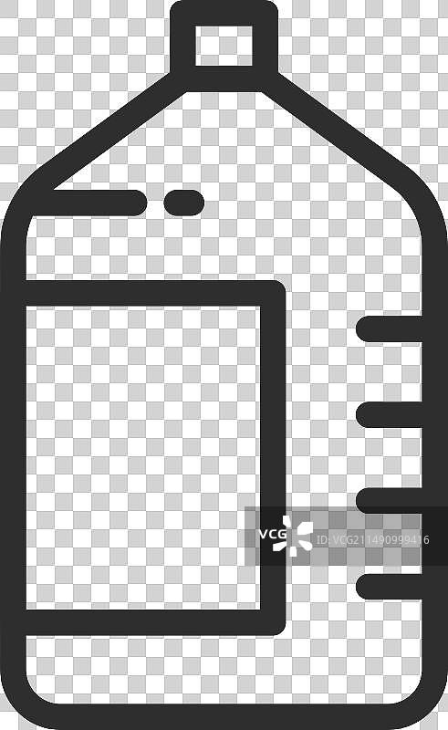 塑料液体容器线条图标，水图片素材