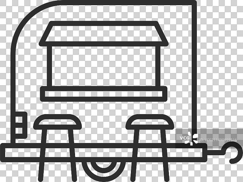 快餐车图标移动街边摊图片素材