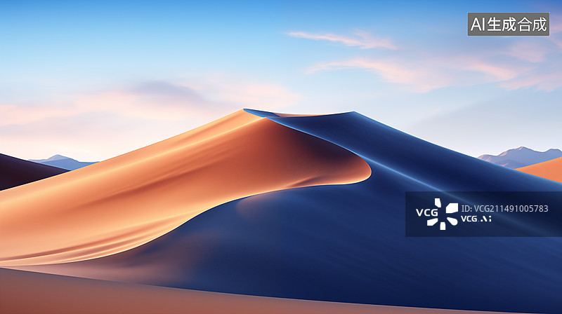 【AI数字艺术】戈壁滩，沙漠风景，沙漠背景，环境问题，环境保护图片素材