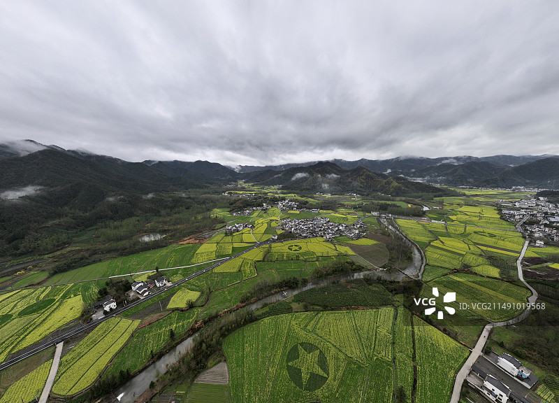 黟县柯村油菜花图片素材