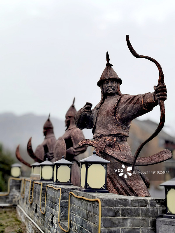 古代武士雕像图片素材