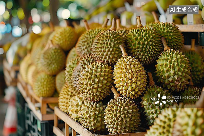 【AI数字艺术】配图：榴莲（AIGC）图片素材
