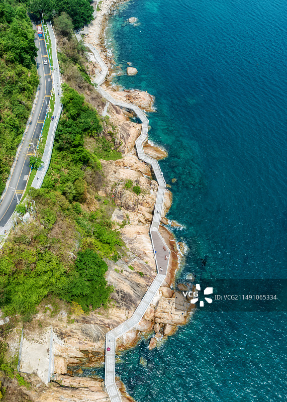 小梅沙栈道图片素材