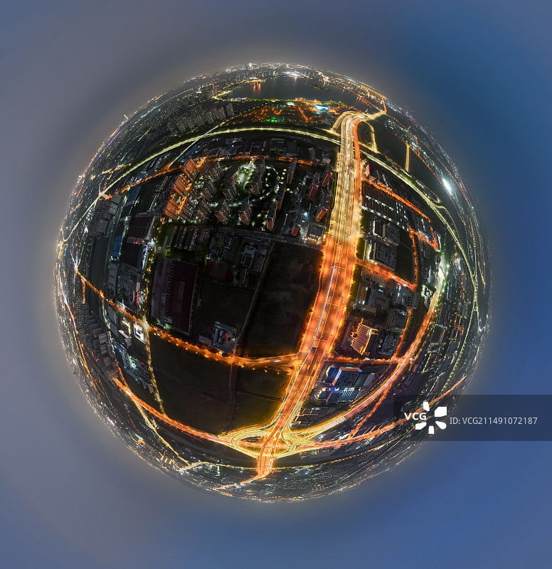 苏州夜间交通图图片素材