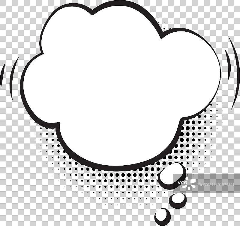 空白漫画对话云朵气泡模板图片素材