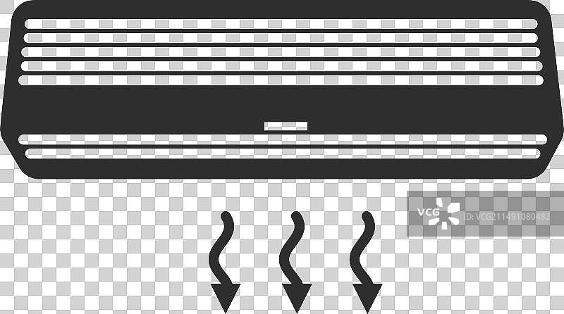 黑色空调室内温度图标图片素材