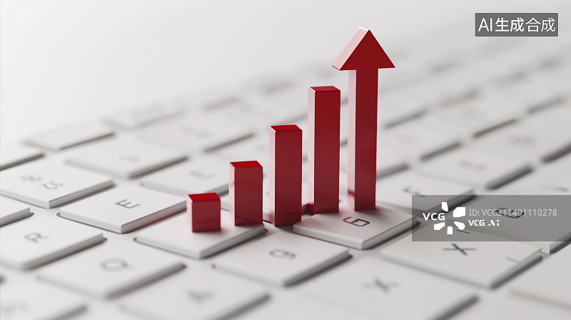 【AI数字艺术】经济向上发展图片素材