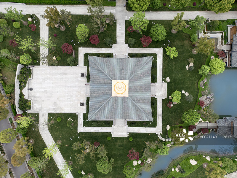 高视角中式建筑园林图片素材