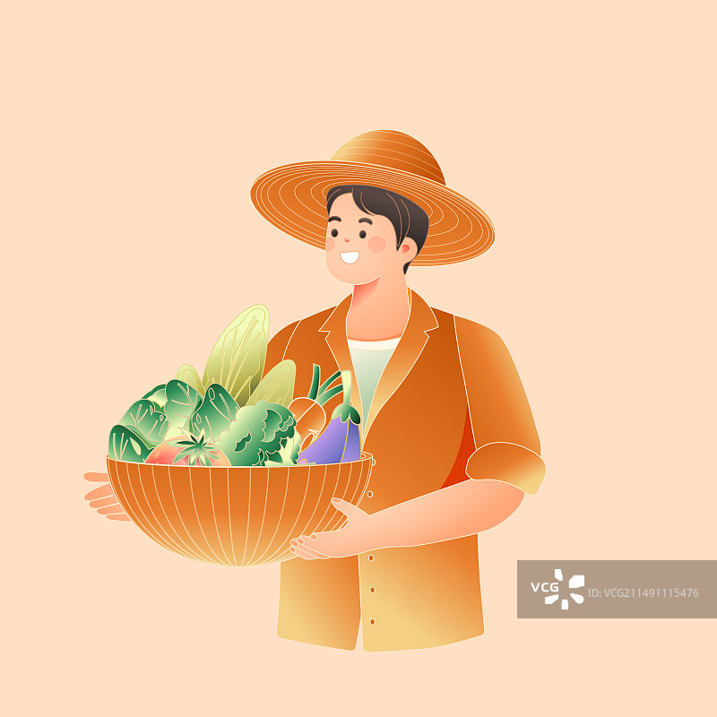 卡通五一劳动节艺术字国庆党建职业打工劳动职工行业社群工人农民农耕自然风景古建筑中国风国潮渐变矢量插画图片素材