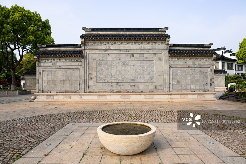 江苏昆山巴城巴解园春天风光图片素材