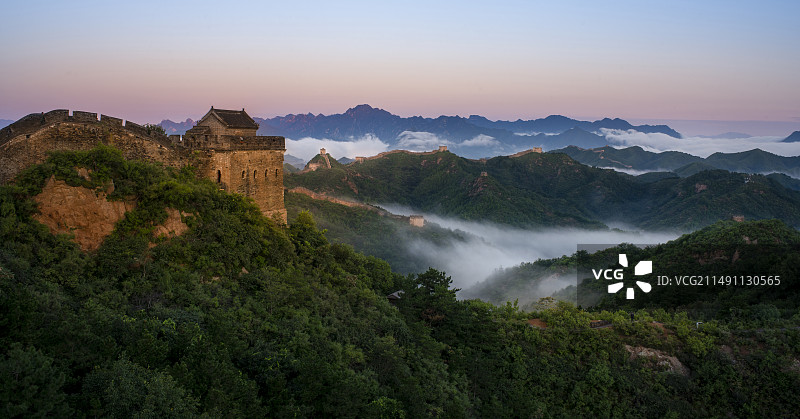 小金山晨曦图片素材