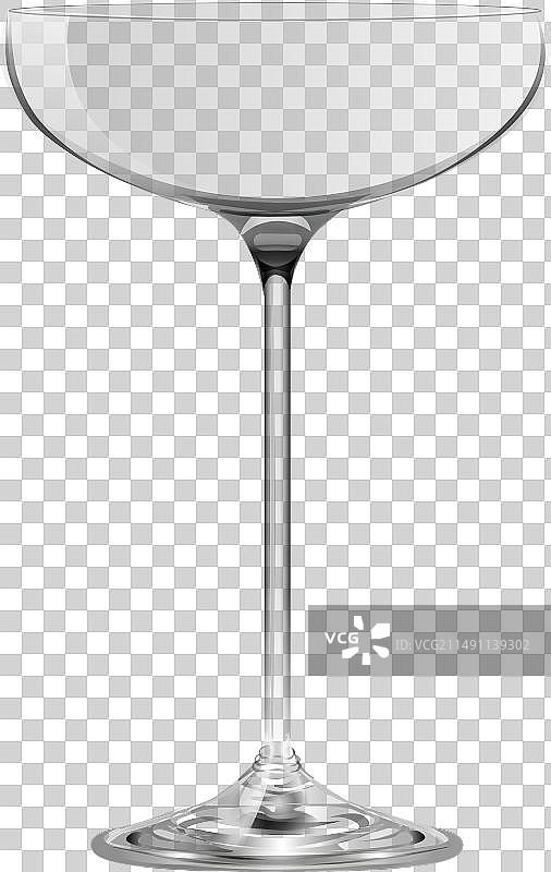逼真的空白香槟酒杯图片素材