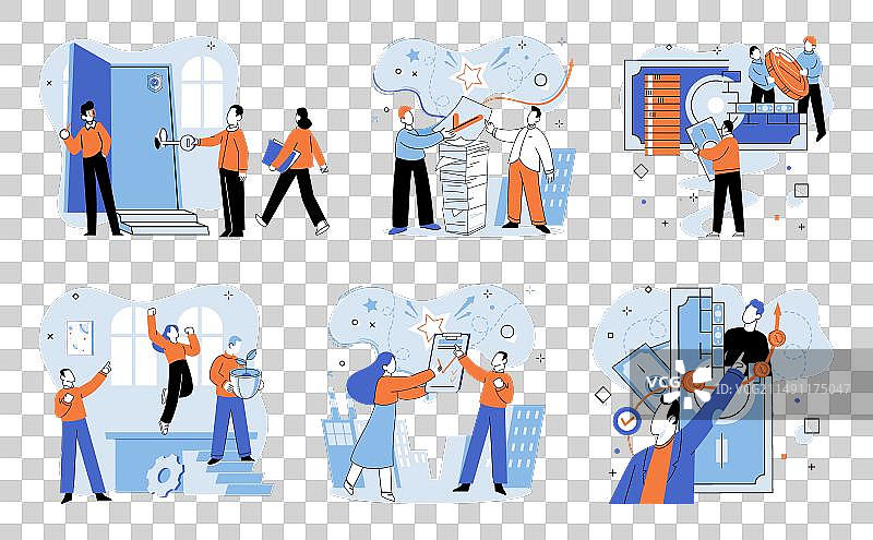 合作促成协作讨论图片素材