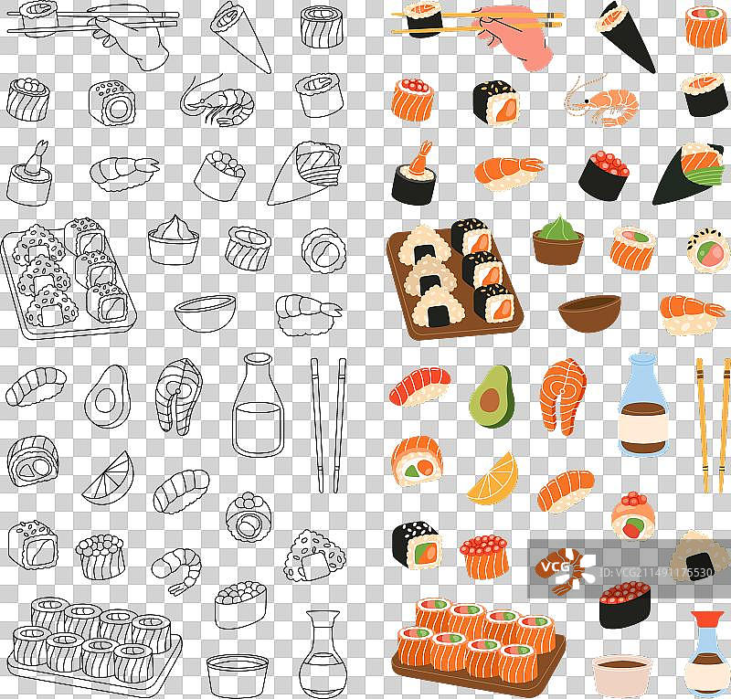 寿司卷竖版banner图片素材