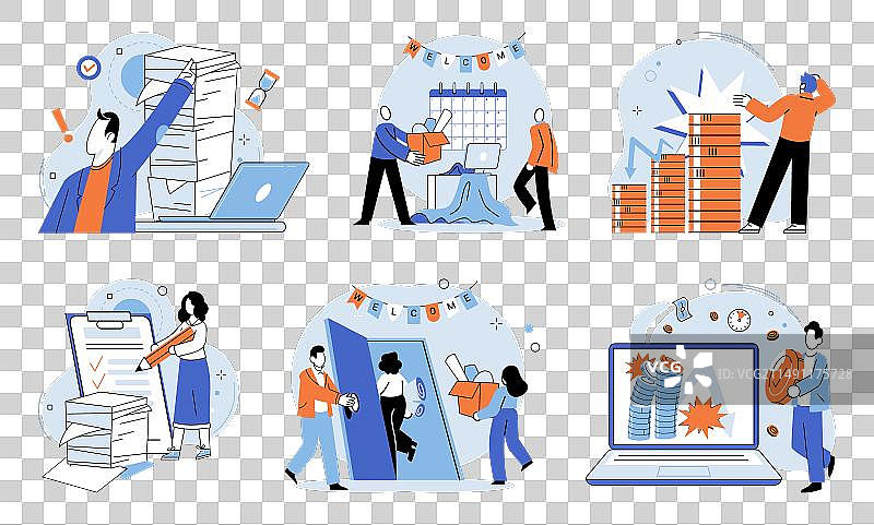 提供支持和资源的商业难题图片素材