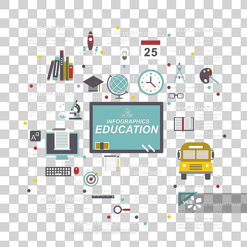 扁平风教育设计图片素材