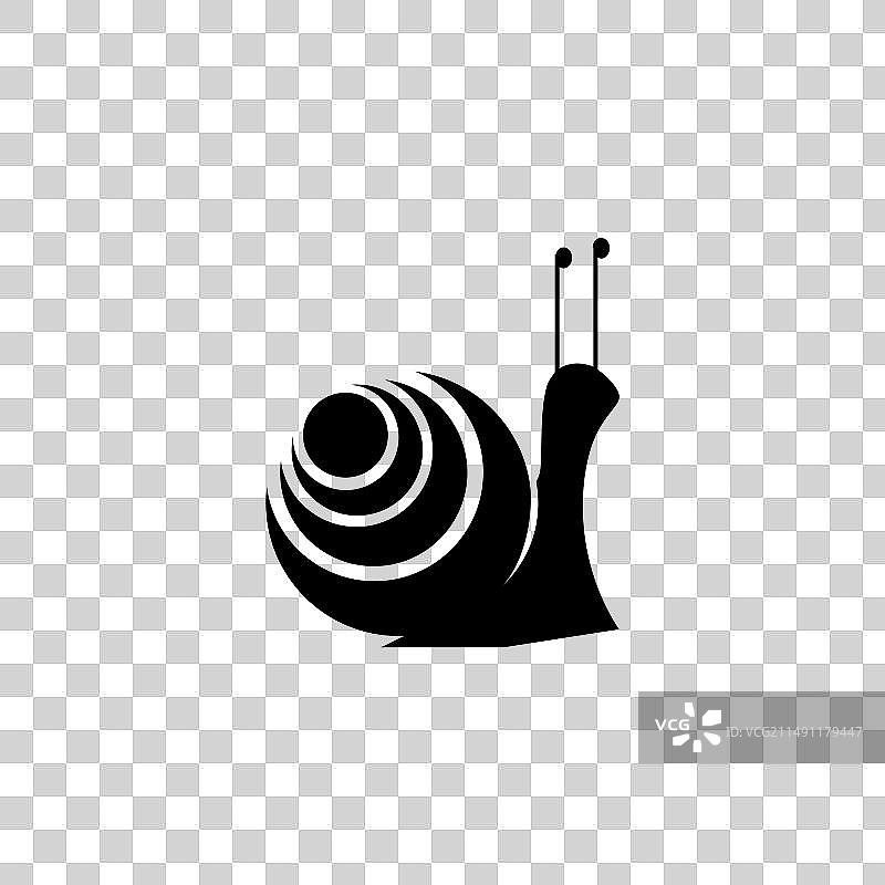 黑色蜗牛Logo图标设计图片素材