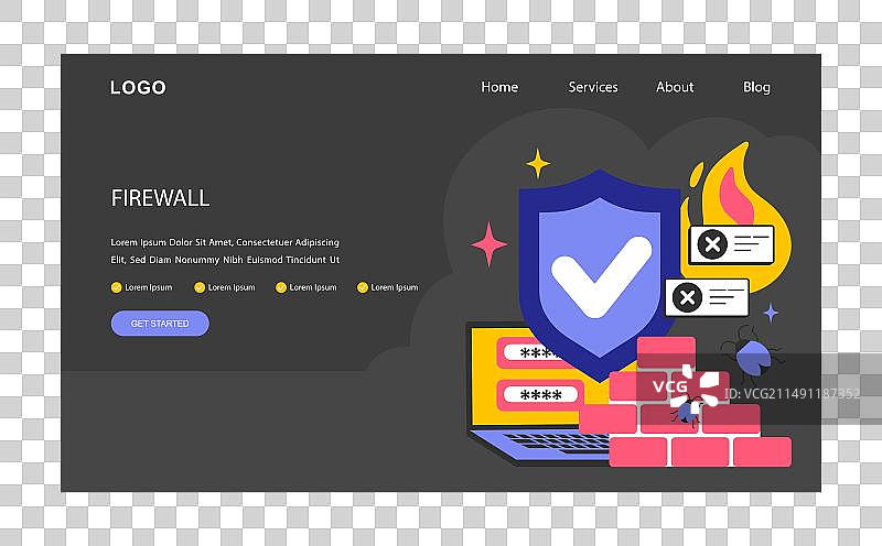 防火墙网络banner图片素材