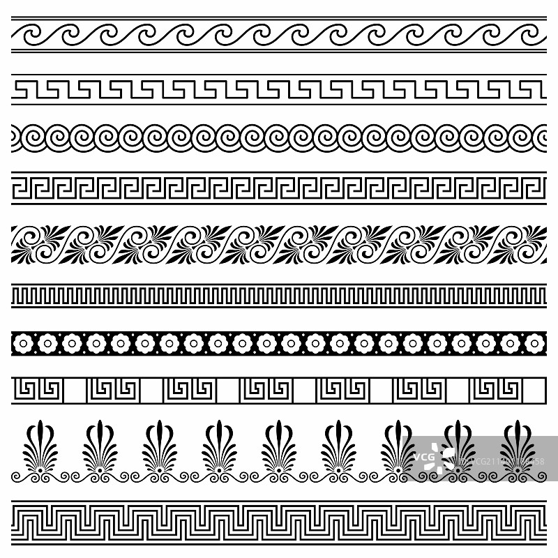 希腊风格无缝图案图片素材