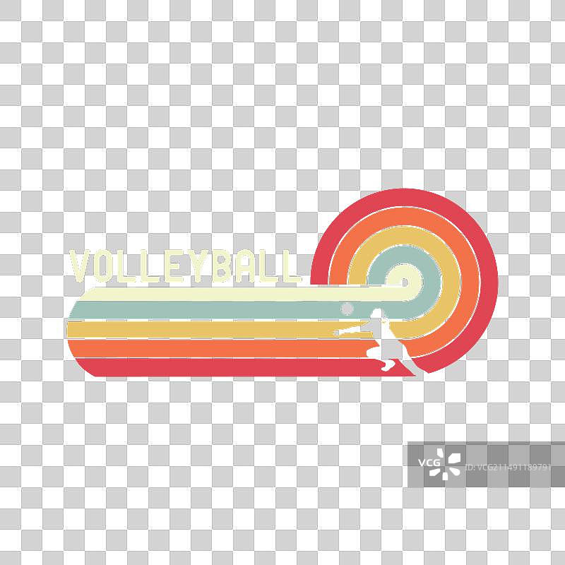 复古风格排球设计SVG文件图片素材