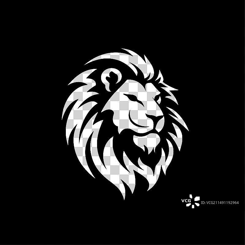 狮子-极简主义和扁平的标志图片素材