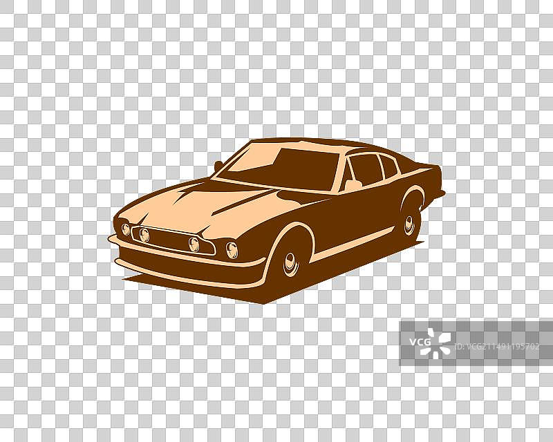 印有1964年阿斯顿·马丁标志图片素材