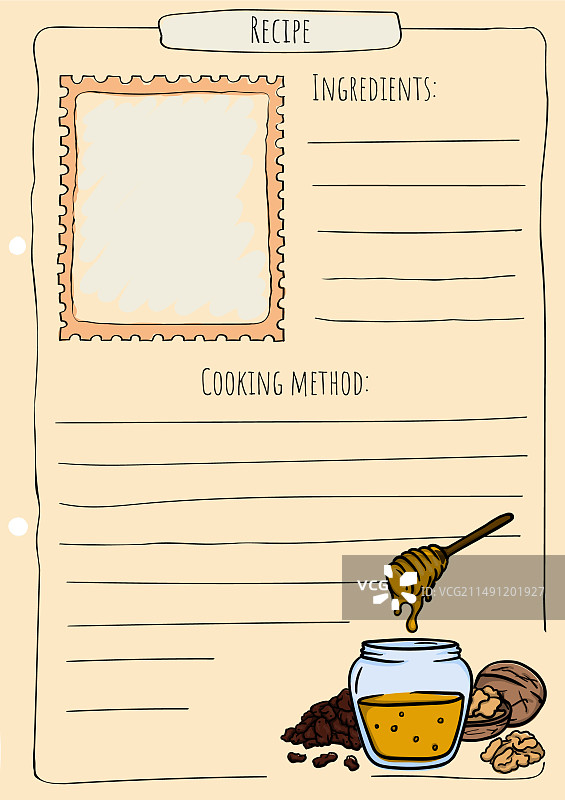 菜谱页面模板照片空间菜谱图片素材