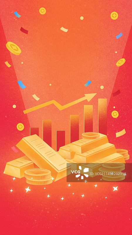 黄金上涨金融股市GDP投资市场商业行情投资理财图片素材