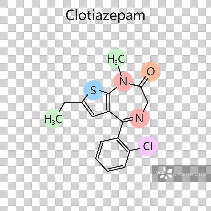 氯替西泮化学式图图片素材