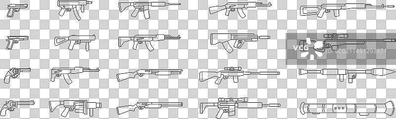军事武器轮廓手榴弹发射器图片素材