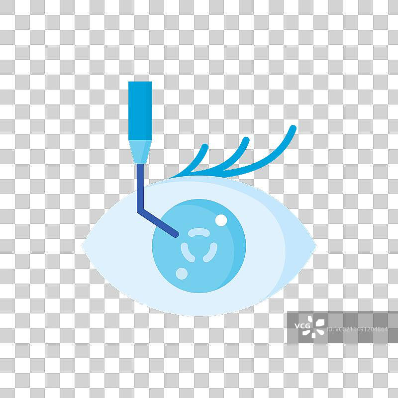 白内障手术扁平图标图片素材