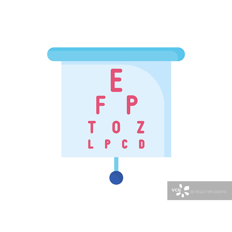 眼科视力检查扁平图标图片素材