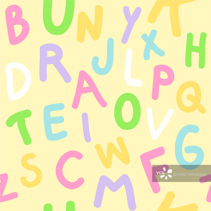 字母无缝彩色图案白色背景图片素材