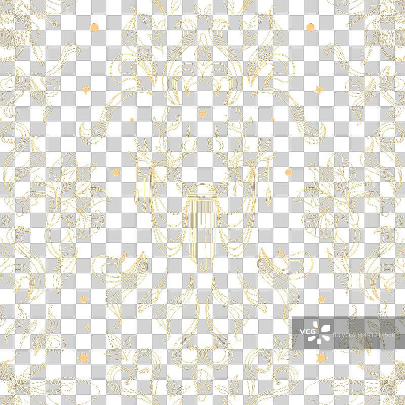 鹿角水晶金色大黄蜂星星和图片素材