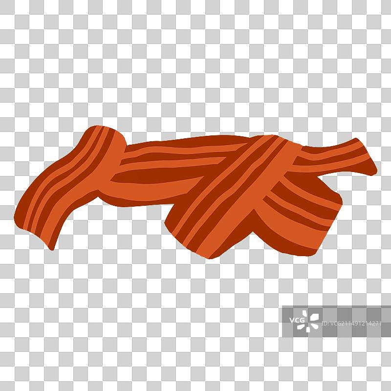 手绘卡通风培根条图片素材