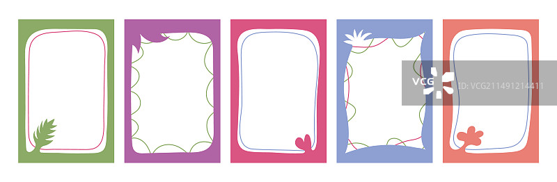 社交媒体时尚涂鸦边框图片素材