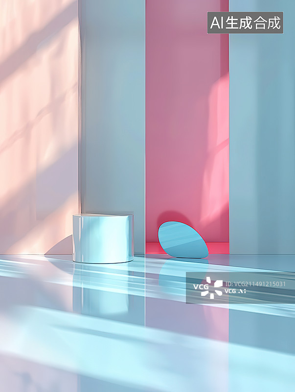 【AI数字艺术】家里桌子上的玻璃和礼品盒特写镜头图片素材