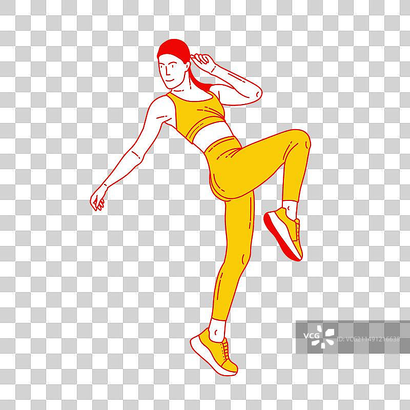 卡通瑜伽冥想 4图片素材