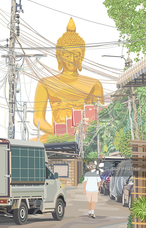 旅游插画图片素材