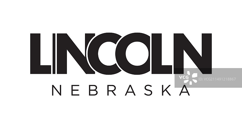 美国内布拉斯加州林肯市标语排版设计图片素材