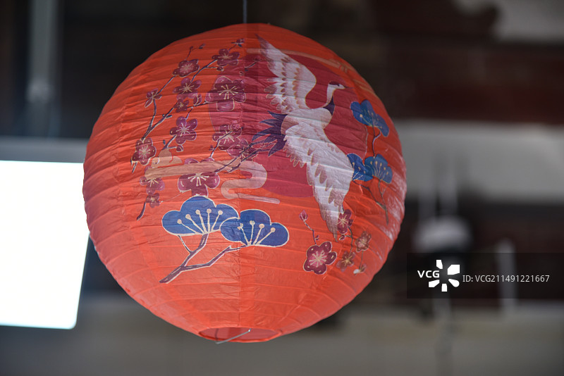 仙鹤 纸灯笼图片素材