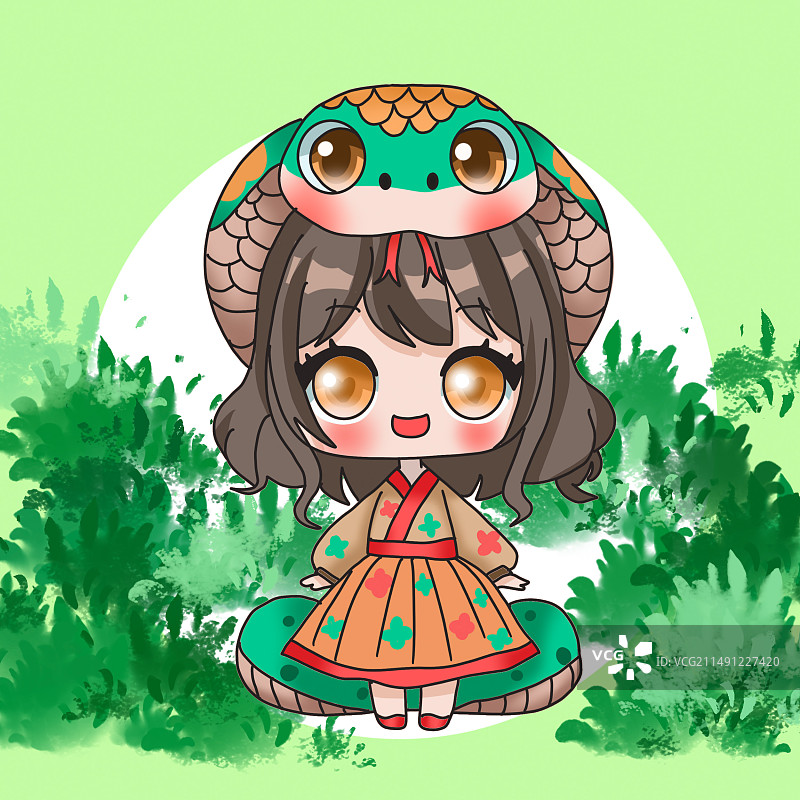 生肖蛇拟人图片素材