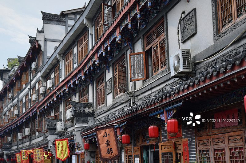 秦岭深处佛坪老街图片素材