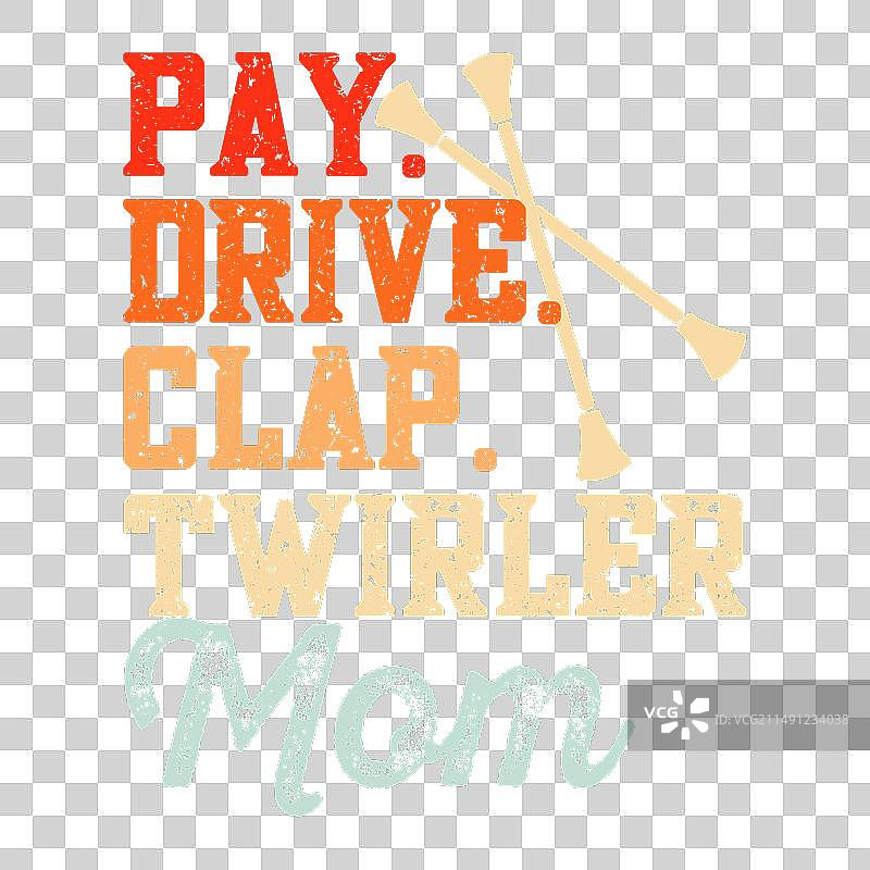 复古指挥棒旋转T恤设计图片素材