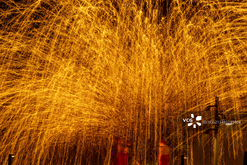 非遗铜梁舞火龙打钢花图片素材